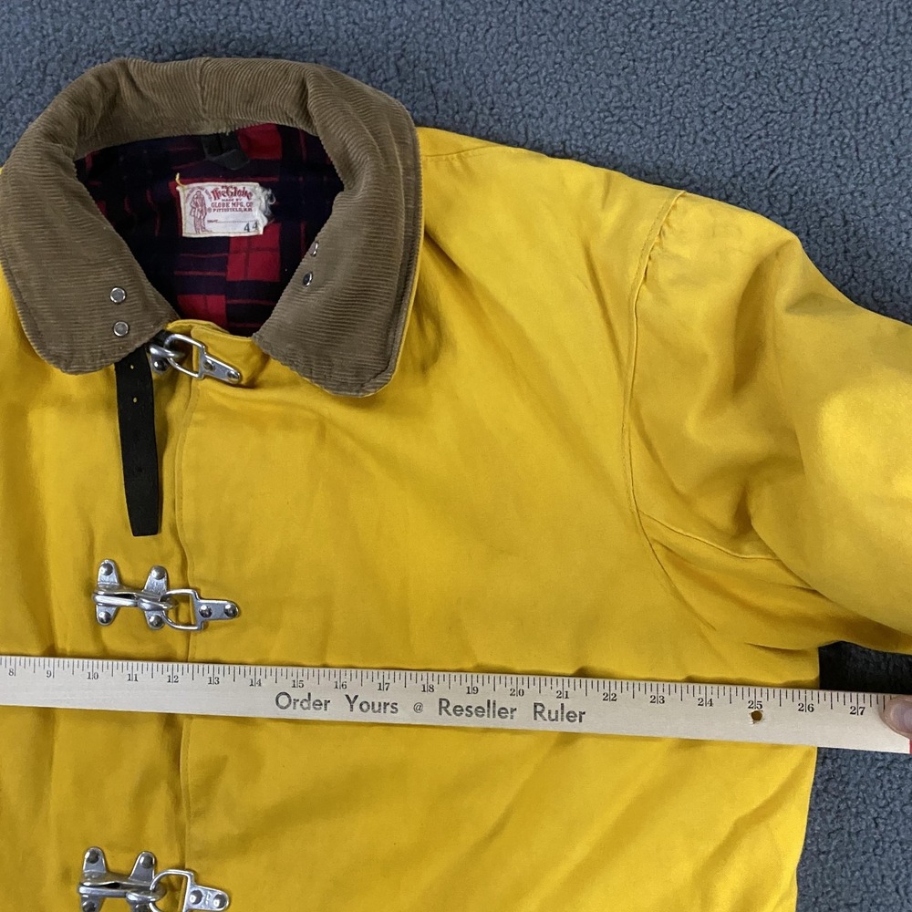 The Globe MFG Fireman Jacket Mens 44 Plaid Lined Lobster Clasp True Vintage USA - Picture 12 of 15